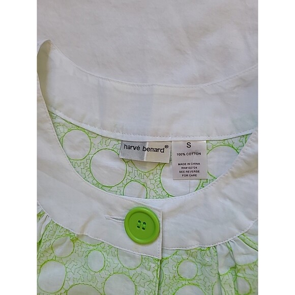 Harve Benard Womens Green Blazer Size S Green CROP jacket Summer - Picture 3 of 7